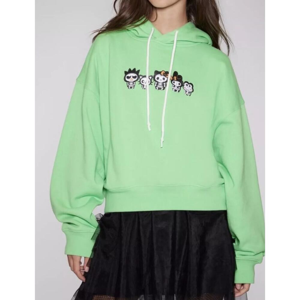 Forever 21 X Hello Kitty & Friends Sanrio Skeleton Hoodie Sweatshirt Size S